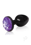 The 9`s - The Silver Starter Bejeweled Annodized Stainless Steel Plug - Violet