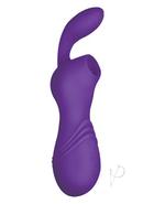 Infinitt Suction Massager Two Rechargeable Silicone Vibrator - Purple