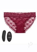 Remote Control Rechargeable Lace Panty Vibe Set - Large/xlarge - Red