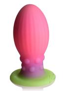 Creature Cocks Xeno Egg Glow In The Dark Silicone Egg - Xlarge - Pink/green