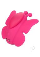 Neon Vibes The Flutter Vibe Rechargeable Silicone Butterfly Panty Vibe - Pink